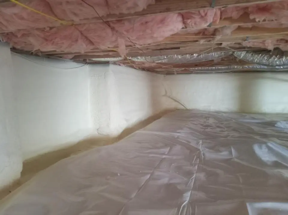Crawl space encapsulation with closed-cell spray foam for Roof Leak Repair in Maple Heights